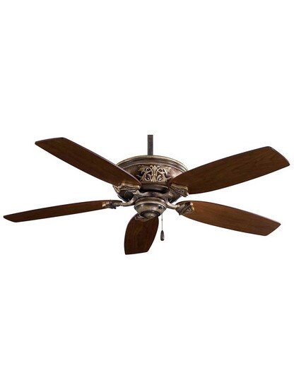 Classica 54-Inch Ceiling Fan in Patina Iron.